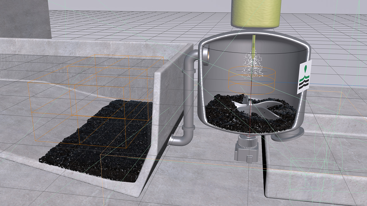 3D-Ansicht einer Szene | Schnutzwasserbehandlung